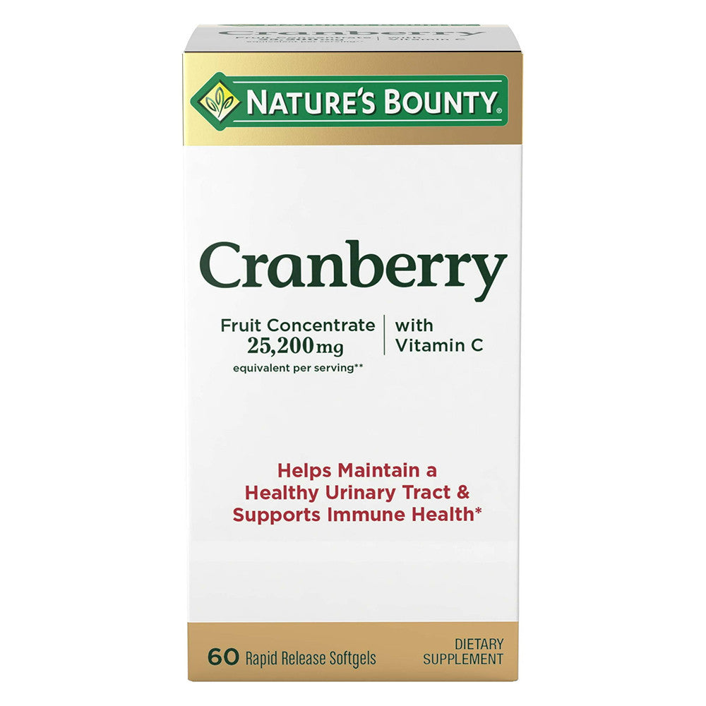 Natures Bounty Triple Strength Natural Cranberry With Vitamin C Softgels - 60 Ea